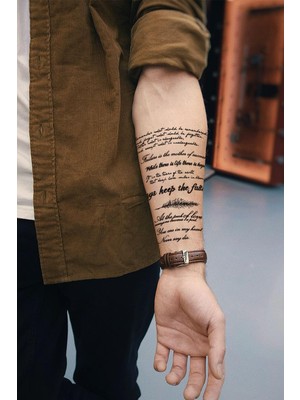 Kazan Hobi Bearpear Yazılı Geçici Dövme, Yazı Dövmesi, Unisex Tattoo, Vücut Dövmesi