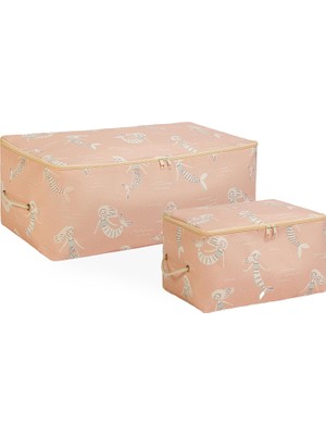 Kazan Hobi Ocean Home Textile 2'li Çocuk Odası Deniz Kızı Hurç Set 1 Adet 30 x 22 x 18/1 Adet 52 x 28 x 21 cm