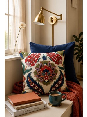 Bella Home Premium Goblen Nakış Kırlent Kılıf 40 cm x 40 cm - 1 Adet
