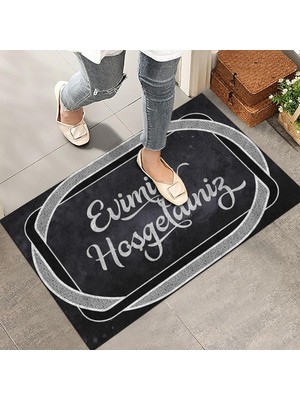 Kazan Hobi Monnhein Kapı Önü Paspası - Modern ve Şık Kapı Paspası | Ev, Ofis ve Dış Mekân Kullanımı Için (Elegan Çerçeve) 45X65