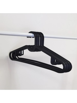Kazan Hobi Plastik Elbise Askısı, Siyah Elbise Askısı, Gömlek Askısı, Dolap Içi Askı, Yer Kaplamayan Askı, Ceket Askısı, Pantolon Askısı, Gömlek Askısı, Etek Askısı (6)