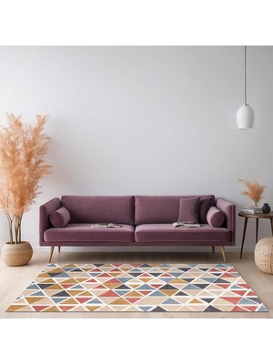 Kazan Hobi Beyore Modern Şönil Kaymaz Doğal Pamuk Tabanlı Yıkanabilir Antibakteriyel Çevre Dostu Salon Halısı 140X200