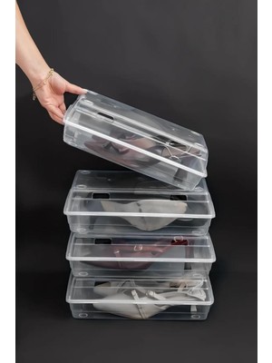 Kazan Hobi 10 Adet Şeffaf Ayakkabı Kutusu – Istiflenebilir Ayakkabı Düzenleyici Organizer, Kapaklı Plastik Ayakkabı Saklama Kutusu, Hava Kanallı (41 Numaraya Kadar)