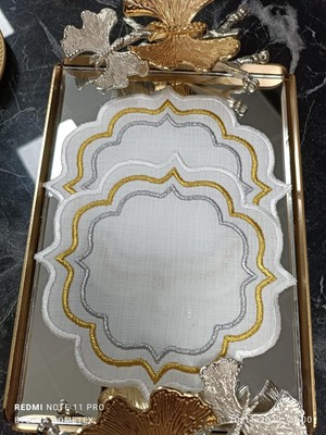 Kazan Hobi Lasetu Home, Gold Gümüş Kokteyl Peçete
