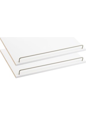 Kazan Hobi Closetmaid Suitesymphony Ahşap Ayakkabı Raf Seti, 63,5 cm Için, Saf Beyaz/saten Nikel, 2 Adet
