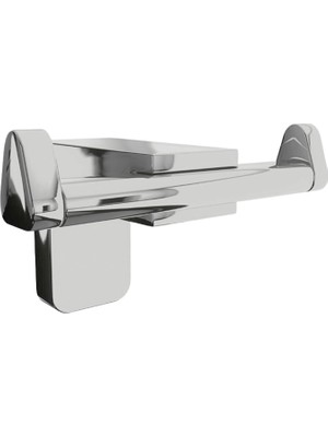 Kazan Hobi BADEM10 Bornoz Havlu Asma Askısı Banyo Lavabo Çatal 2'li Metal Sağlam Aparat Krom Askılık Vidalı