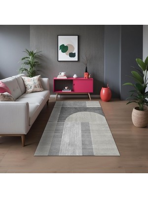 Kazan Hobi Veryan Modern Şönil Kaymaz Doğal Pamuk Tabanlı Yıkanabilir Antibakteriyel Çevre Dostu Salon Halısı 120X180