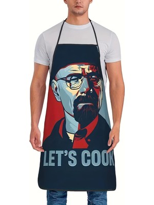 Kazan Hobi Valkyrie Let’s Cook Baskılı Komik Mutfak Önlüğü Unisex Ayarlanabilir Askılı Walter White