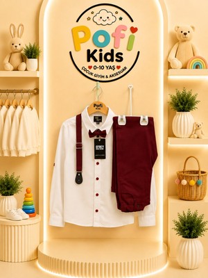 Pofi Kids Erkek Çocuk Gömlek ve Pantolonlu 2’li Takım (4-9 Yaş)
