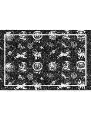 Kazan Hobi Monnhein Tasarımlı Dekoratif Kapı Önü Paspas, Dış Mekan/ev Içi/banyo/mutfak/yatak Odası/giriş Paspasları (Black Space, 45X70)