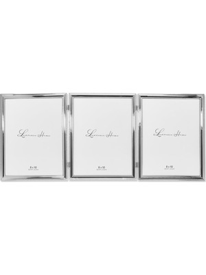 Kazan Hobi Lawrence Frames 510780T Üçlü Resim Çerçevesi, Gümüş Kaplama, 20,3 x 25,4 cm