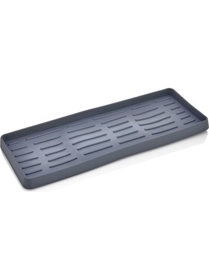 Kazan Hobi Ata Home Silikon Sabunluk Organizer, Sabunluk Altlığı, Sıvı Sabun Standı Antrasit 26X10 cm