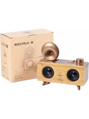Renas Store Gramafon Radyo Bluetooth Hoparlör Nostaljik Radyo Fm Radyo - Lisinya