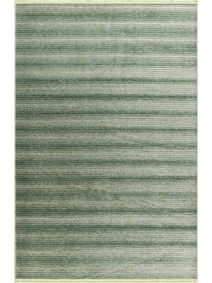 Kazan Hobi Stripe Yeşil Kilim Kaymaz Taban Salon Oturma Odası Antre Halısı 33011A, 60 x 100