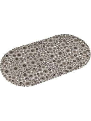 Kazan Hobi Premium Serisi Banyo - Küvet Içi Kaydırmaz Vantuzlu Damla Desenli Paspas 62 x 32 Cm, Siyah