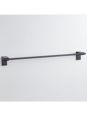 Kazan Hobi Siyah Metal Uzun Havluluk 49 cm Duvara Monte Vidalı Lüks Banyo Asma Askı Çubuk Tasarım