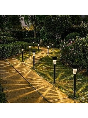 Kazan Hobi Senon 10'lu Güneş Enerjili LED Bahçe Aydınlatması Solar Lamba Dekoratif Saplama Bahçe Yol Lambası