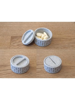 Filkorium3D 1 Adet Modern Ilaç Saklama Kutusu Günlük Ufak Boyut Pillbox 4cm