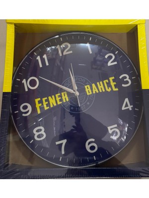 Renas Store Duvar Saati  Lacivert Sarı