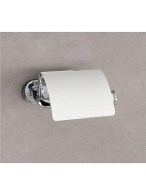 Kazan Hobi System Nord Kapaklı Tuvalet Kağıtlığı Krom/beyaz Renk 69X121X155 mm