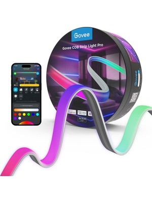 Kazan Hobi Govee Cob LED Şerit Işık Pro Akıllı Aydınlatma Sistemi Çok Renkli 3 Metre