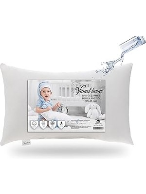 Kazan Hobi Vionel Home Su Geçirmez Bebek Yastığı, 35X45, Küçük Çocuklar Ultra Yumuşak, Makinede Yıkanabilir, Nefes Alabilir, Bakımı KOLAY,%100 Pamuklu Yastıklar, Uyku, Seyahat, Beyaz Seyahat Yastığı.