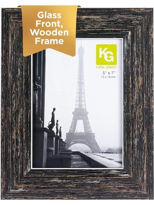 Kazan Hobi Kiera Grace Zımpara Reçine Benzersiz Çiftlik Evi Resim Çerçevesi, 12,7 cm x 17,78 Cm, Kararmış Ahşap