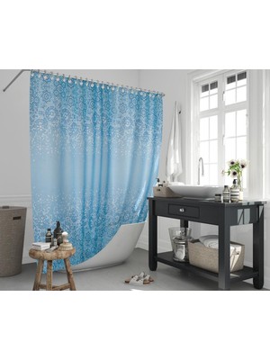 Kazan Hobi Jackline Banyo Duş Perdesi 6303 Tek Kanat 1X120X200