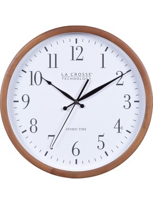 Kazan Hobi La Crosse Technology 404-50447-INT 32,5 cm Atomik Ceviz Analog Duvar Saati