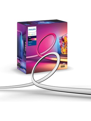 Kazan Hobi Philips Hue 55 Inç Tv'ler Için Gradient Lightstrip, Medya ve Oyun ile Senkronize Etme, Sesle Kontrollü Akıllı Eğlence LED Aydınlatma, Alexa, Google Assistant ve Apple Homekit ile Uyumlu