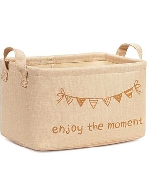 Kazan Hobi Ocean Home Textile Çocuk Odası Jüt Dokuma Kumaş Sepet 30 x 21 x 18 cm