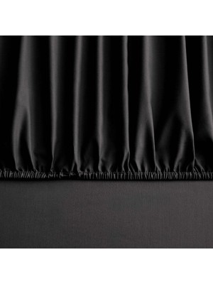 Kazan Hobi Linens Mix&match Pamuk Saten Çift Kişilik Lastikli Çarşaf Siyah