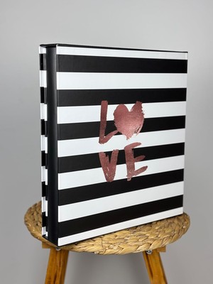 Kazan Hobi Rabsev RS25 Fotoğraf Albümü 10X15CM 600 Lük Love Desenli Kutulu Yatay Dikey Modeli