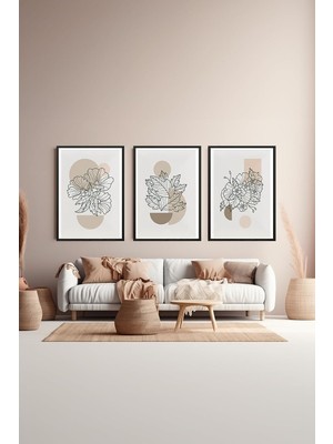 Kazan Hobi Artavessa 3 Parça Çerçeve Görünümlü Mdf Tablo Seti - ARTSYCLLCT22-1520