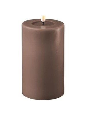 Kazan Hobi Deluxe Homeart Moka LED Mum Kahverengi 7,5X12,5 cm - De RF-0096