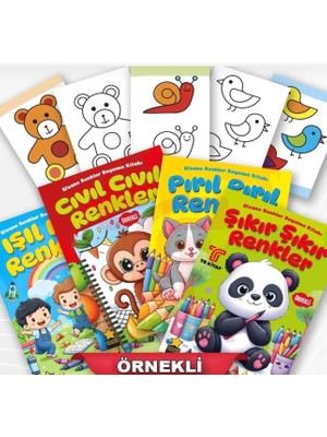 Renas Store Efsane Renkler Örnekli Boyama Kitabı 4 Kitap Set