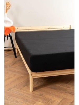 Kazan Hobi Soley 200X200 Fitted Premium Penye Çarşaf, Siyah