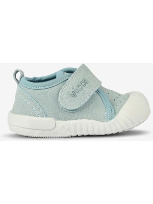 Vicco Anka II Unisex Bebek İlk Adım Ayakkabı Mavi Renk Nefes Alabilir Kumaş ve Cırtlı Kapama