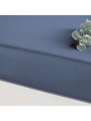 Kazan Hobi Linens Mix&match Pamuk Saten King Size Lastikli Çarşaf Indigo