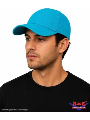 Axe Sportswear Arkası Ayarlanabilir Cırt Cırtlı Kasketli Beyzbol Spor Günlük Basic Kep Şapka