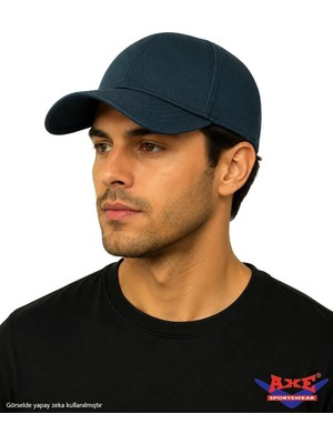 Axe Sportswear Arkası Ayarlanabilir Cırt Cırtlı Kasketli Beyzbol Spor Günlük Basic Kep Şapka