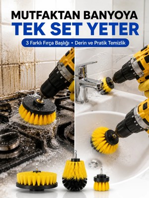 Astraltech Profesyonel Matkap Ucu Temizlik Fırçası 3’lü Set