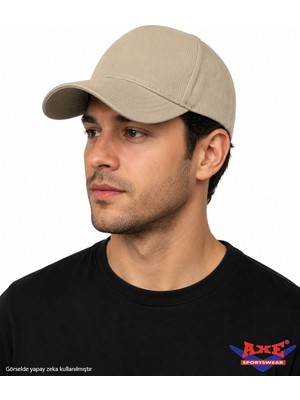 Axe Sportswear Arkası Ayarlanabilir Cırt Cırtlı Kasketli Beyzbol Spor Günlük Basic Kep Şapka