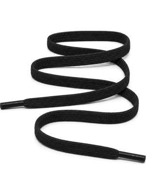 Hapshoe 100 cm Elastik Lastikli 8 mm Siyah Ayakkabı Bağcığı