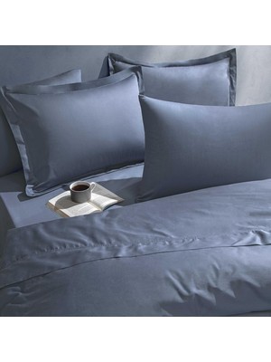 Kazan Hobi Linens Mix&match Pamuk Saten King Size Çarşaf Indigo
