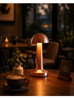 sbodurhome LED Mantar Masa Lambası 3 Kademe Dokunmatik USB Destekli Tasarım