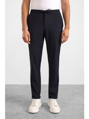 Süvari Lacivert Slim Düz Jogger Pantolon