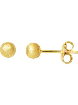 Harem Altın 4 mm Kumlu Top Küpe KP099