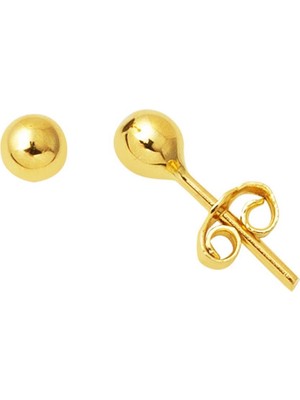Harem Altın 4 mm 14 Ayar Altın Top Küpe KP100