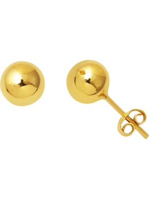 Harem Altın 8 mm 14 Ayar Altın Top Küpe KP116